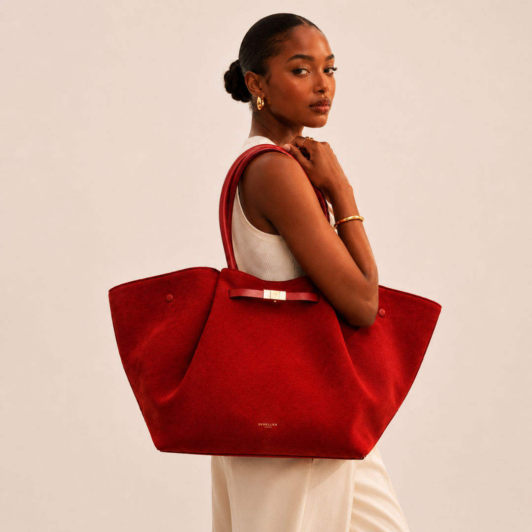 Demellier New York Large Bag - Berry Red